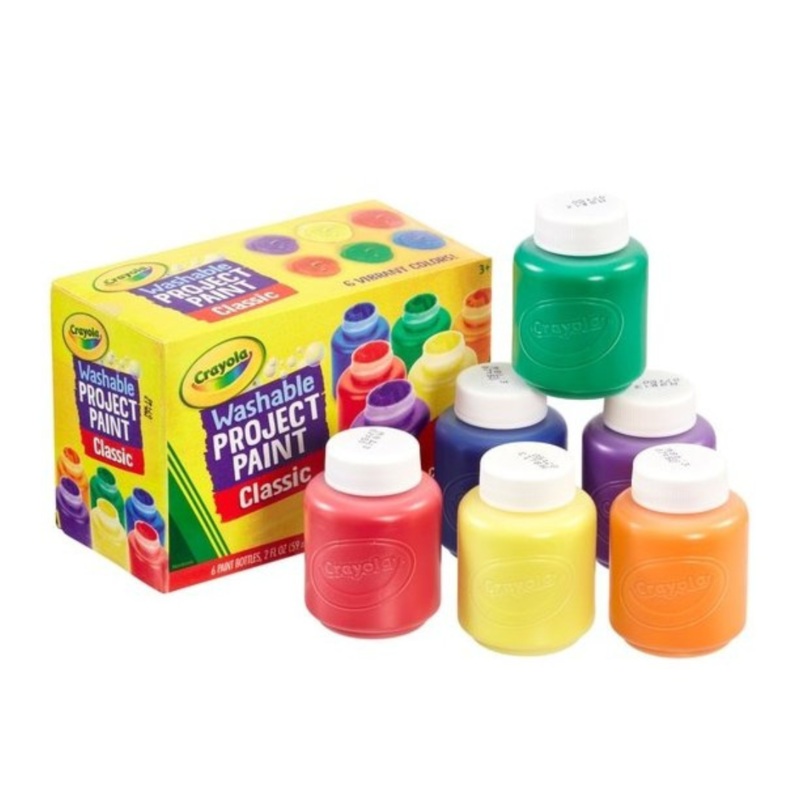 Crayola Washable Project Paint  Set of 6 Colors