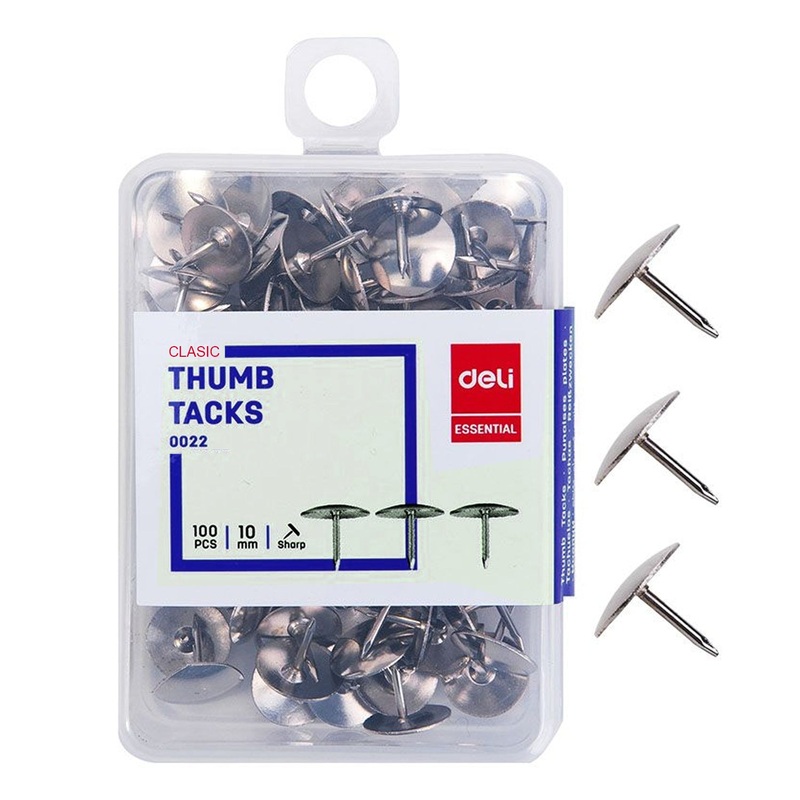 Thumb Tacks - 100Pcs - by Deli