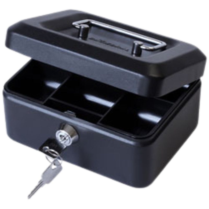 6" Black Cash Box