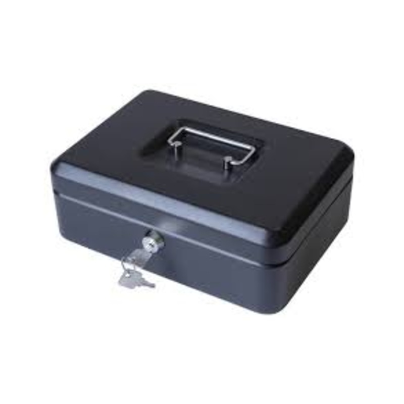 8" Black Cash Box