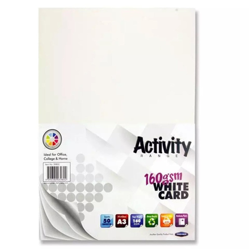 A3 50-Sheets of White 160GSM Activity Card