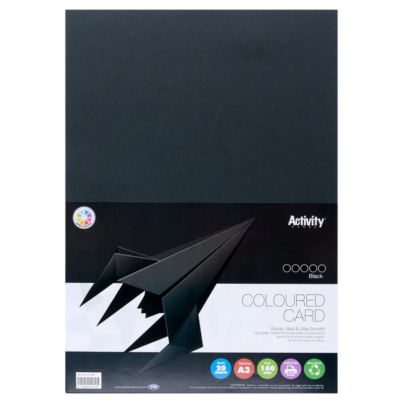 A3 Black Activity Card  20 Sheets