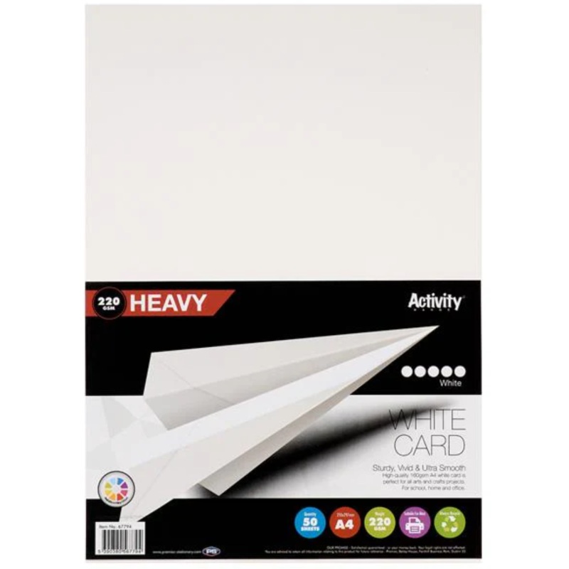 A4 Activity Range White Card