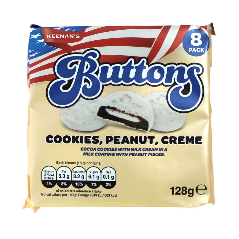 American Buttons White Chocolate  128g