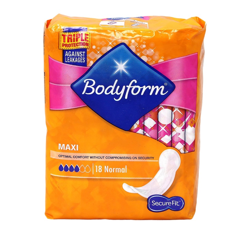 Bodyform Maxi Normal Sanitary Pads - 18 Pack