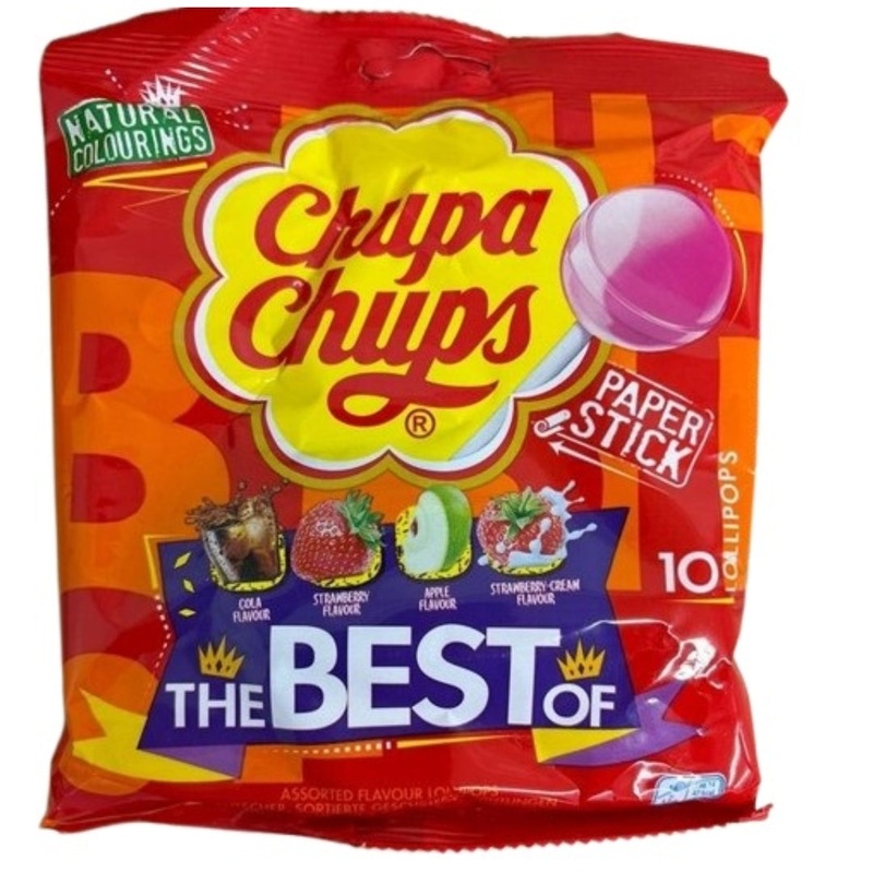 Chupa Chups 10 lollipops with paper stick