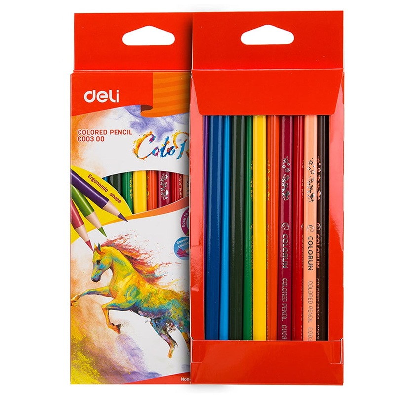 ColoRun 12 Coloured Pencils by Deli