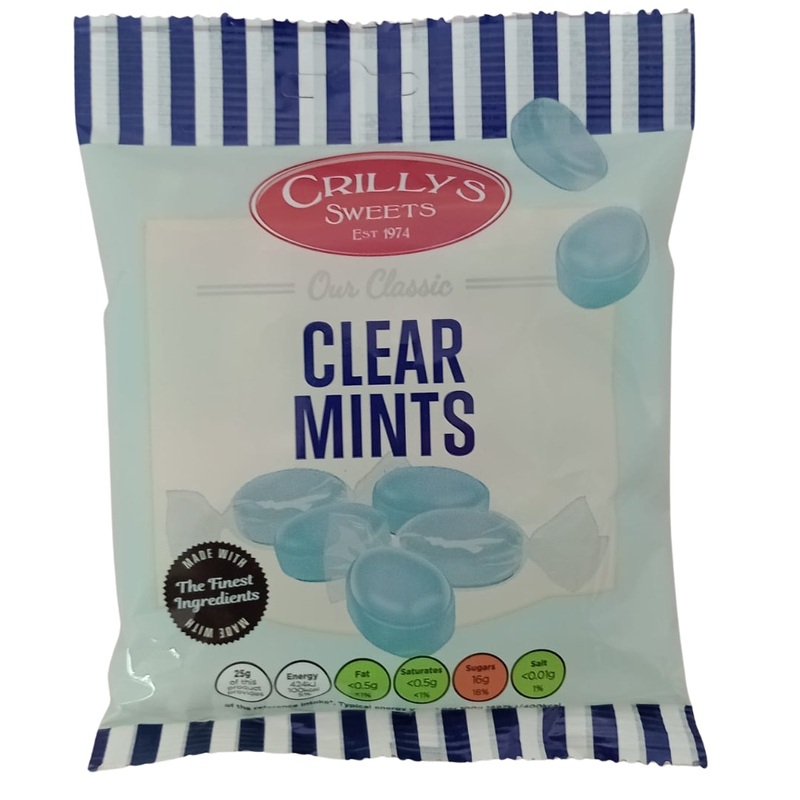 Crilly's Clear Blue Mints  100g