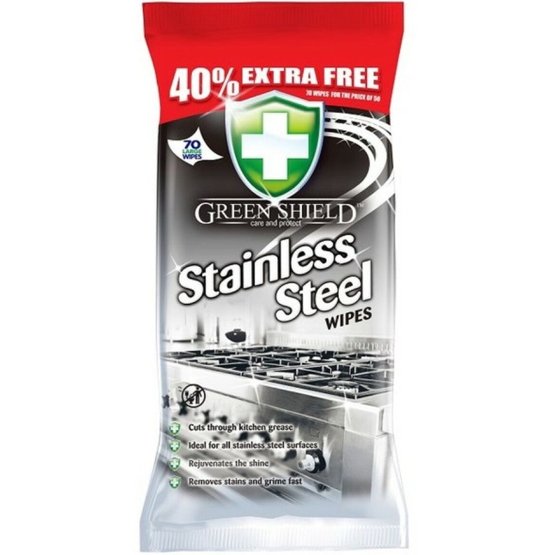 Green Shield Stainless Steel Wipes 70s