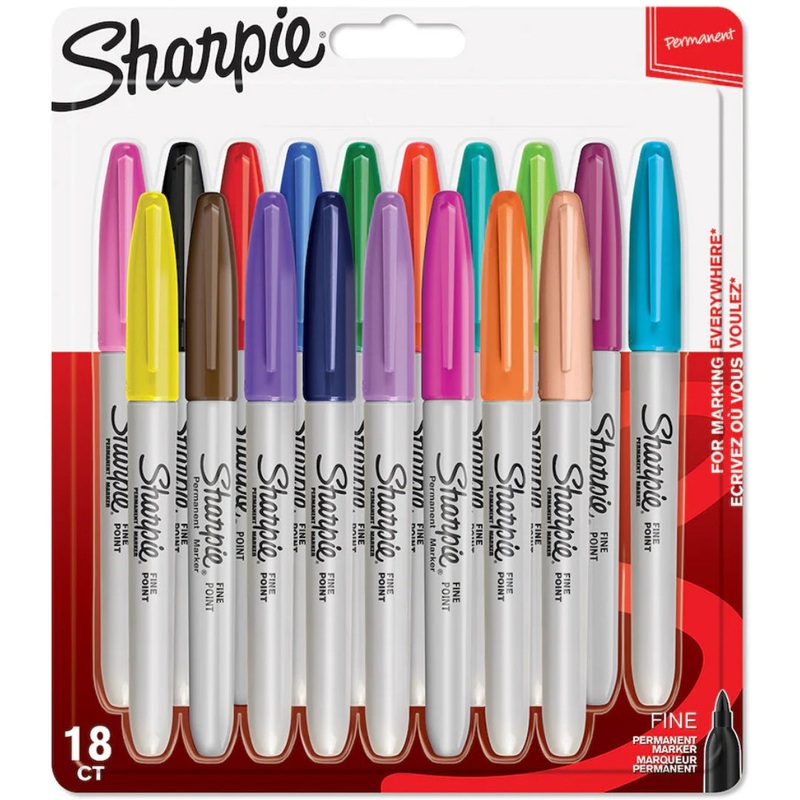 Sharpie Permanent Markers  Pack of 18