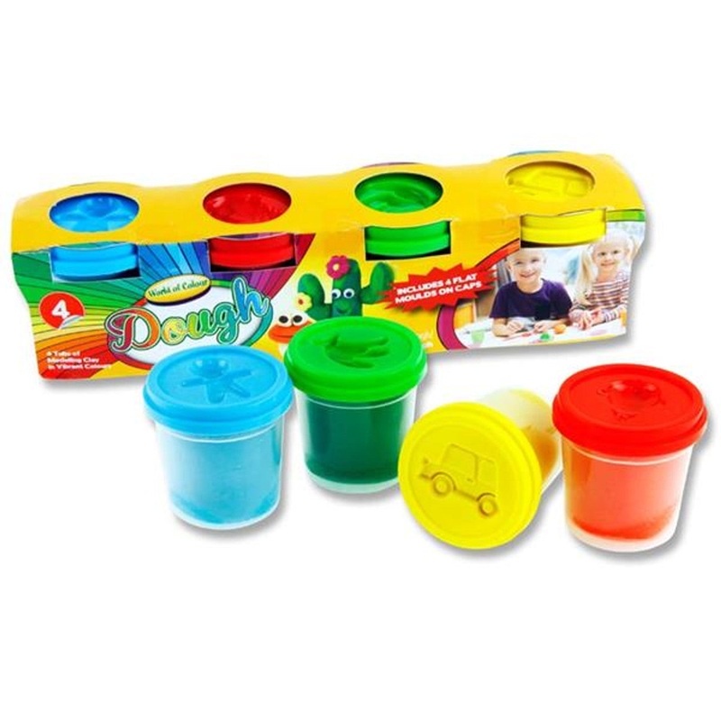 World of Colour Pots Play Dough With Mould