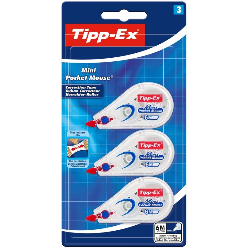 3 Pack of BIC Tipp-Ex Mini Pocket Mouse