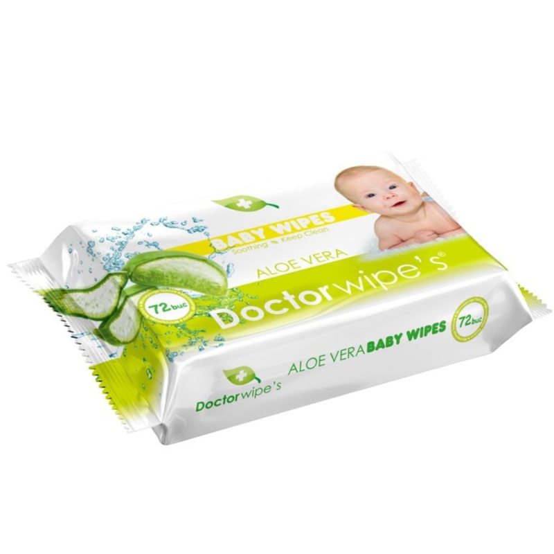 Doctor Wipes Aloe Vera  72 Pack