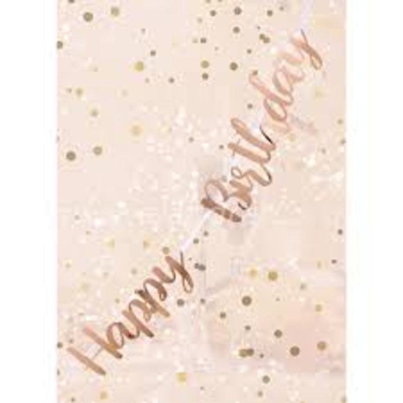 Happy Birthday Rose Gold Letter Streamers