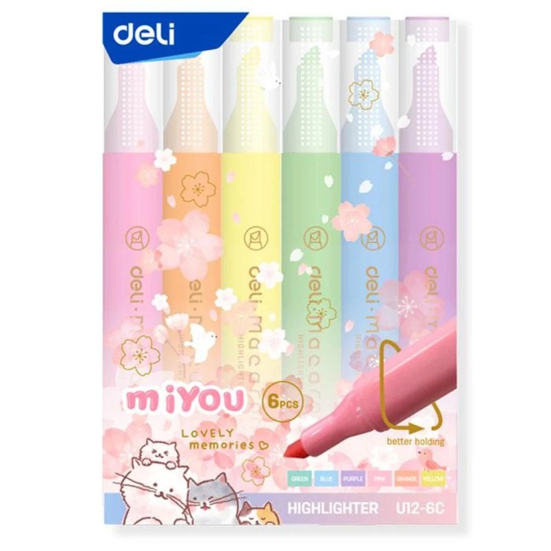 Mi-You Lovely Memories Highlighter Pack of 6 by Deli