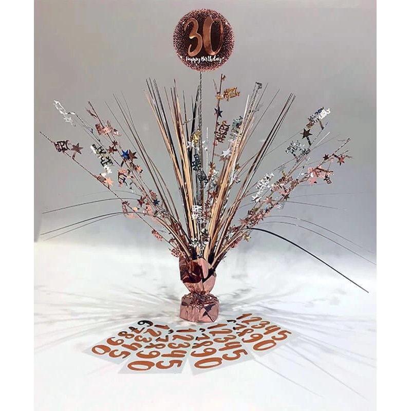 Personalised Rose Gold Birthday Centerpiece