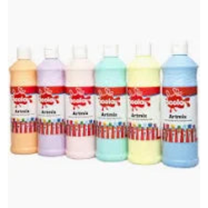Scola Ready Mix Pastel Paint Set  6 x 150ml Bottles