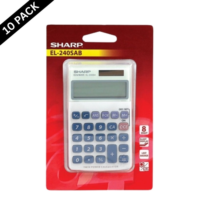 Sharp EL240SB Pocket Calculator ( Box of 10 )