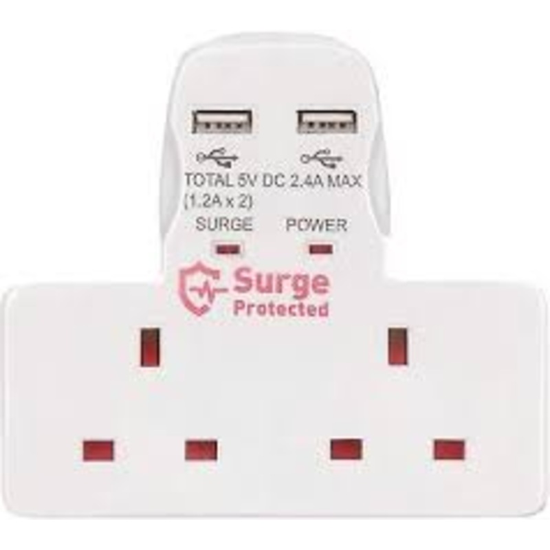 2-Way Cable-Free Socket with 2 USB Ports