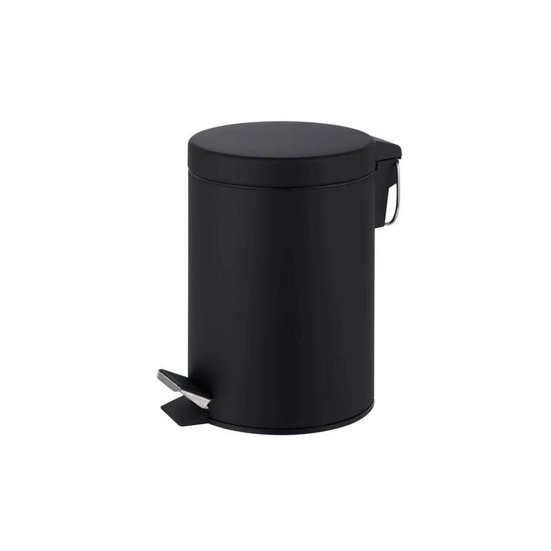 5L Stainless Steel Black Coated Bin