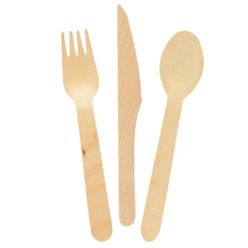 8-Piece Wooden Cutlery  Knives & Forks Set