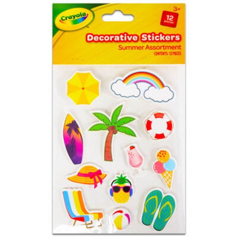 Crayola Decorative Stickers  Summer Fun Set for Kids
