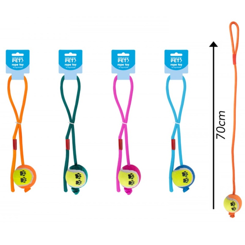 Dog Tug Toy with Ball & Handle