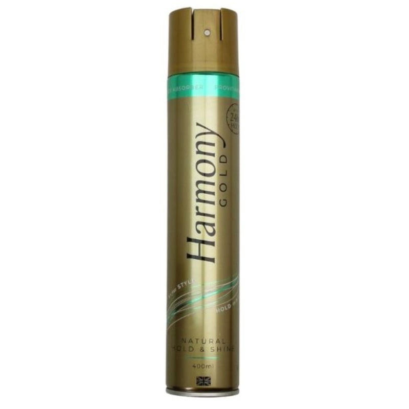 Harmony New Gold Hairspray Natural Hold and Shine 400ml