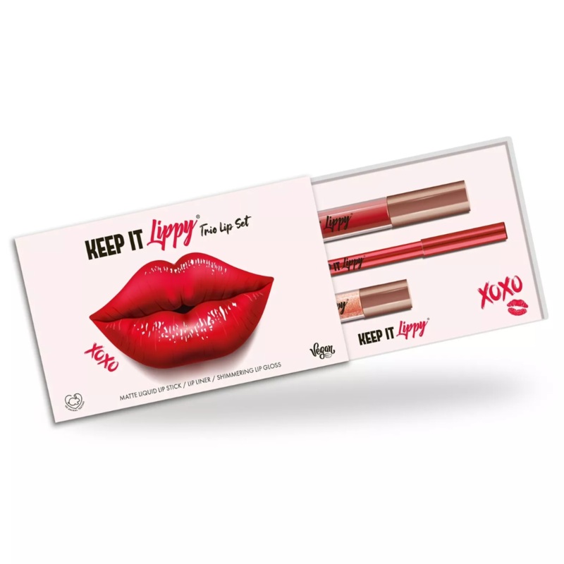 Keep It Lippy Trio Lip Set of 3  Red Lipstick Collection