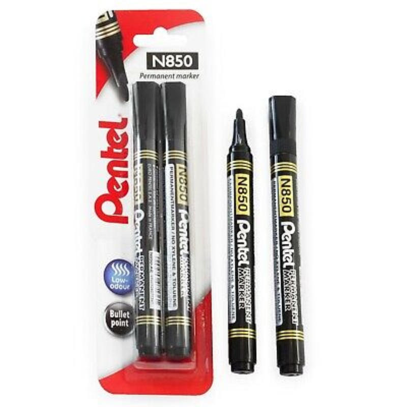 Pentel 2 Black Permanent Marker  Bold, Long-Lasting Marking Solution