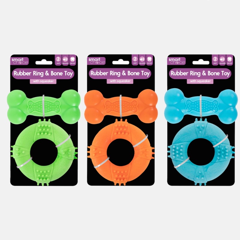 Rubber Ring & Bone Dog Toy  3