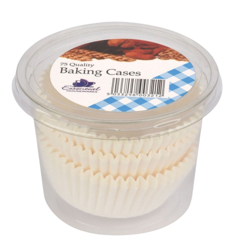 White Cake Cases  Greaseproof Baking Cup