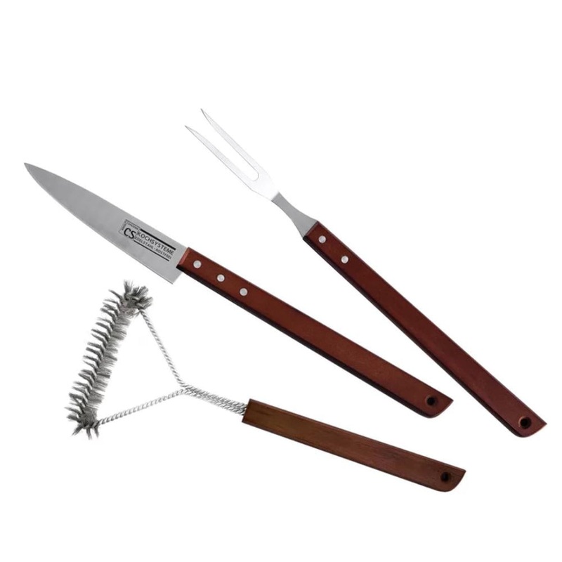 Brhl Jumbo BBQ Set Knife 3pcs  High-Quality BBQ Knives for Grilling