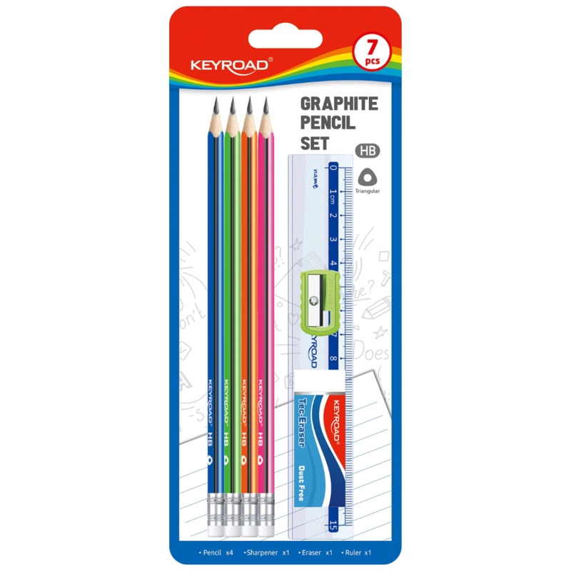Keyroad School Stationery Set  7 Piece