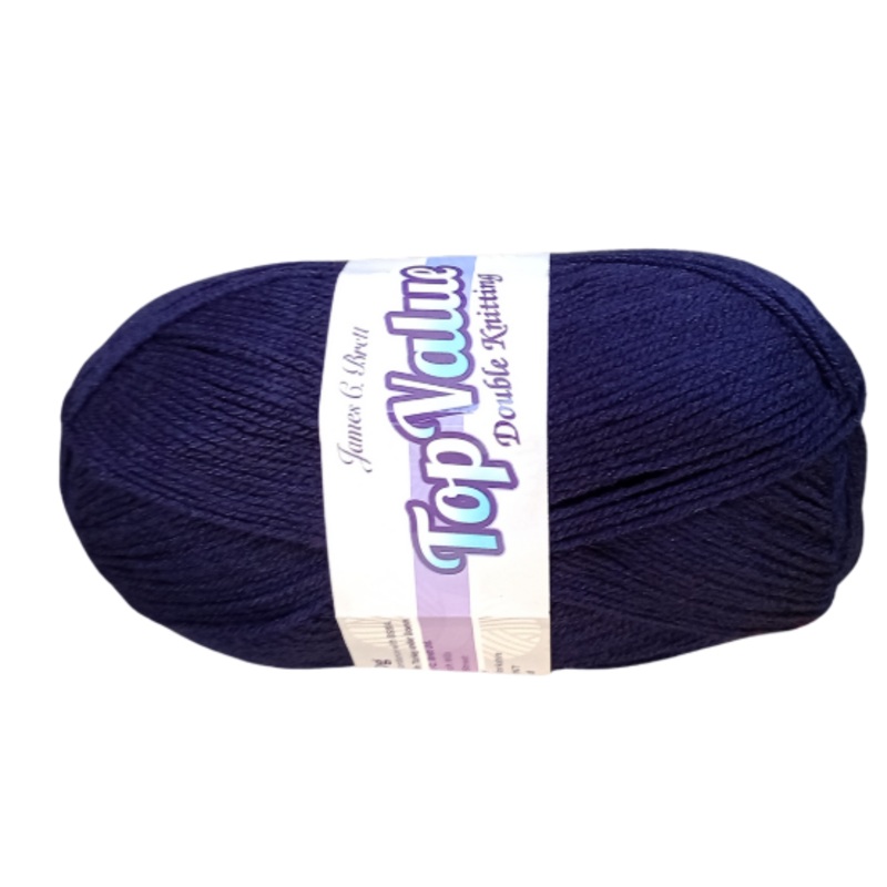 Top Value 100 Grams Double Knitting Yarn 8416 Navy Blue