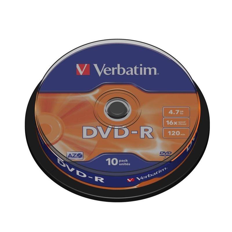 Verbatim Blank DVD-R 4.7GB Pack of 10