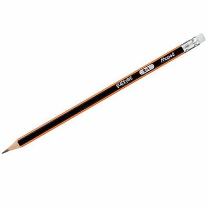 Black PEPS HB Pencils with Eraser Tips