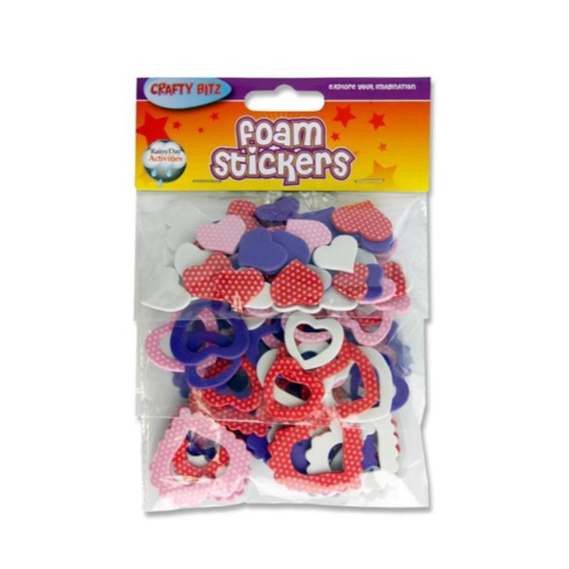 Crafty Bitz Foam Assorted Heart Stickers