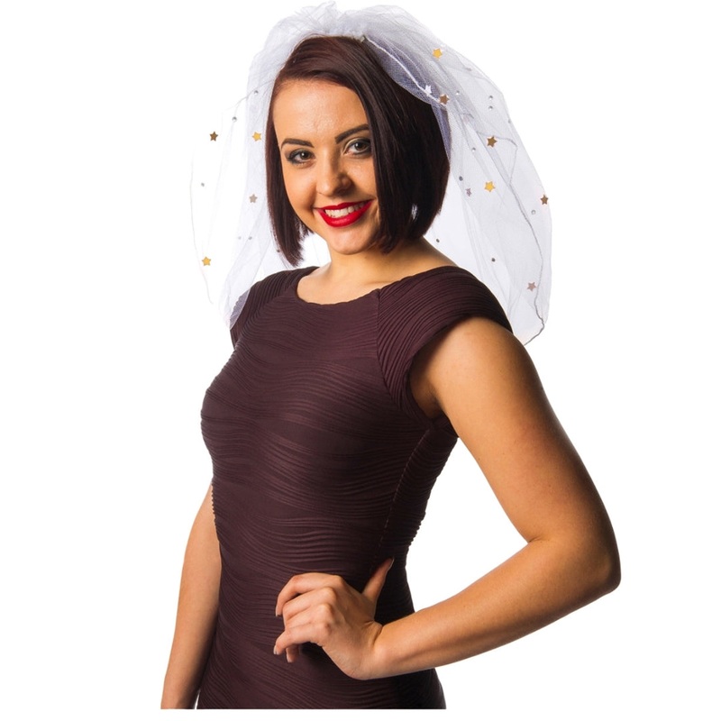 Hen Night Veil with Gold & Diamante
