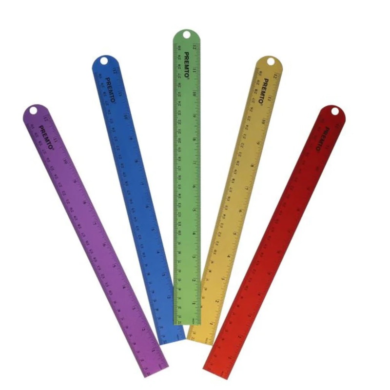 PREMTO 30cm Deadlength Aluminium Ruler