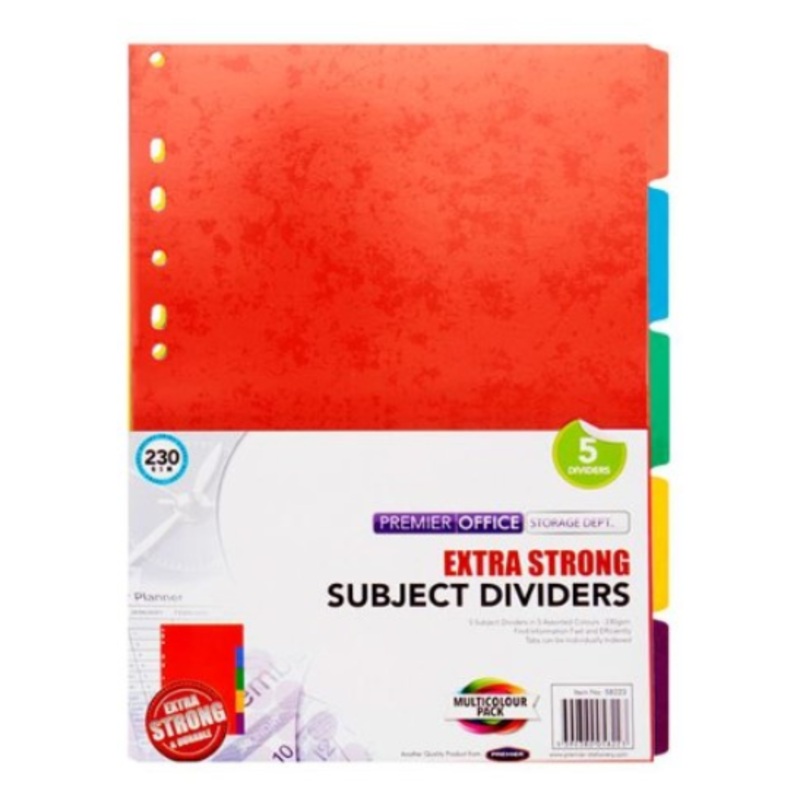 Subject Dividers 5 Part
