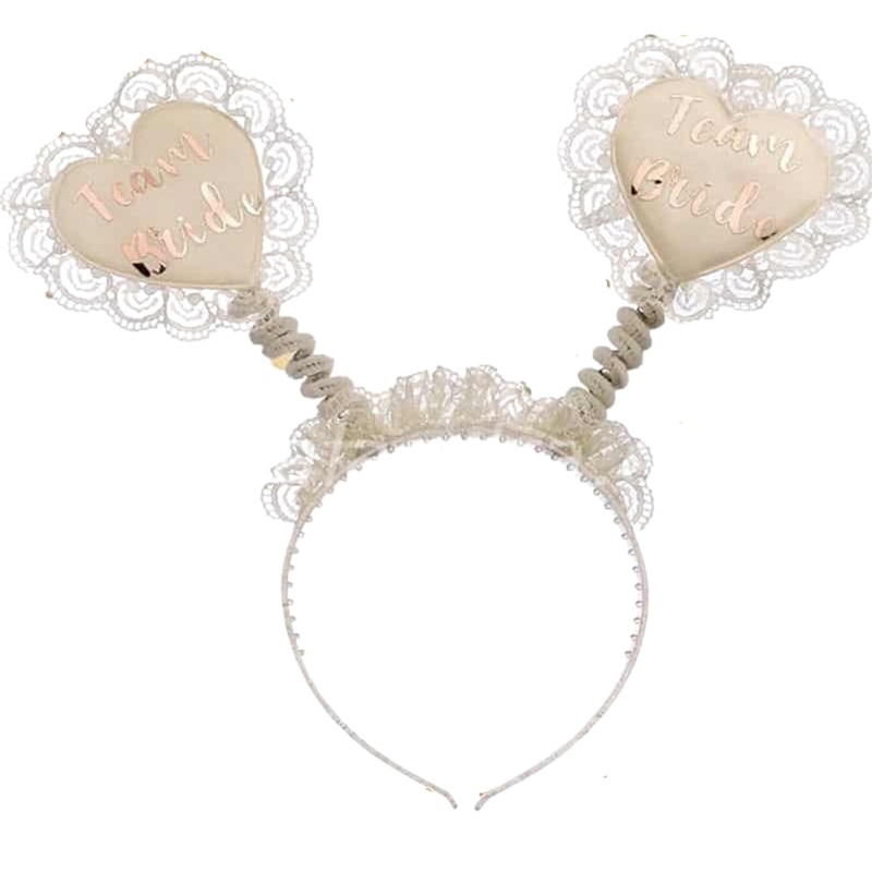 Team Bride Lace & Rose Gold Bopper