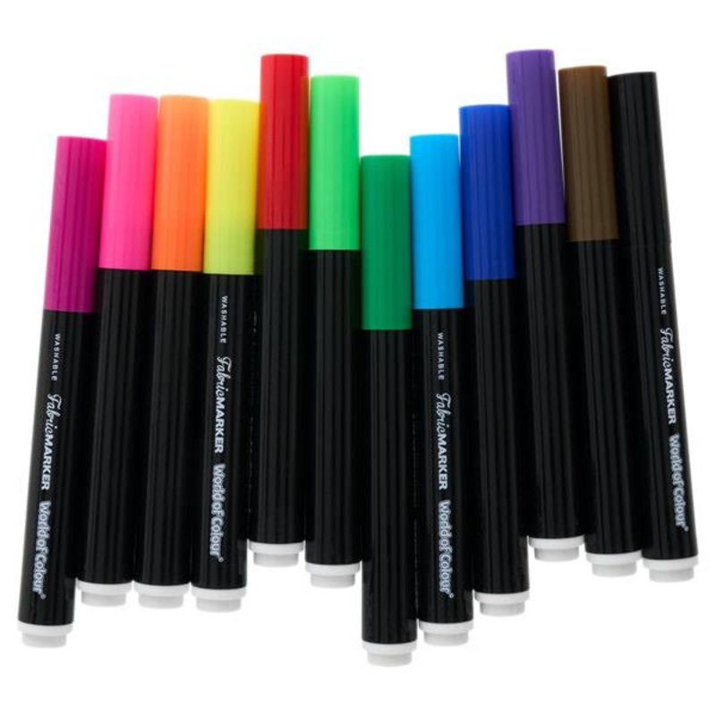12 Washable Fabric Markers