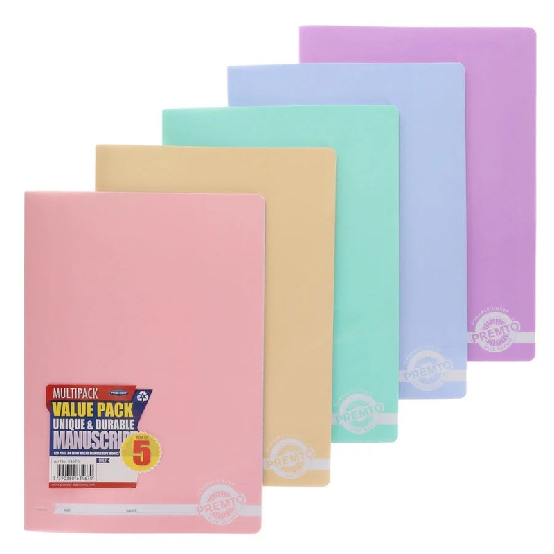 5 Pack of Premto Pastel A4 120