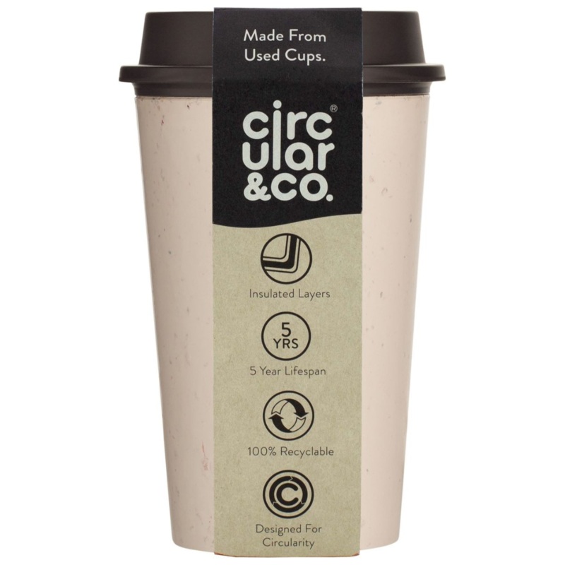 Circular Now Cup Cream & Black  12oz