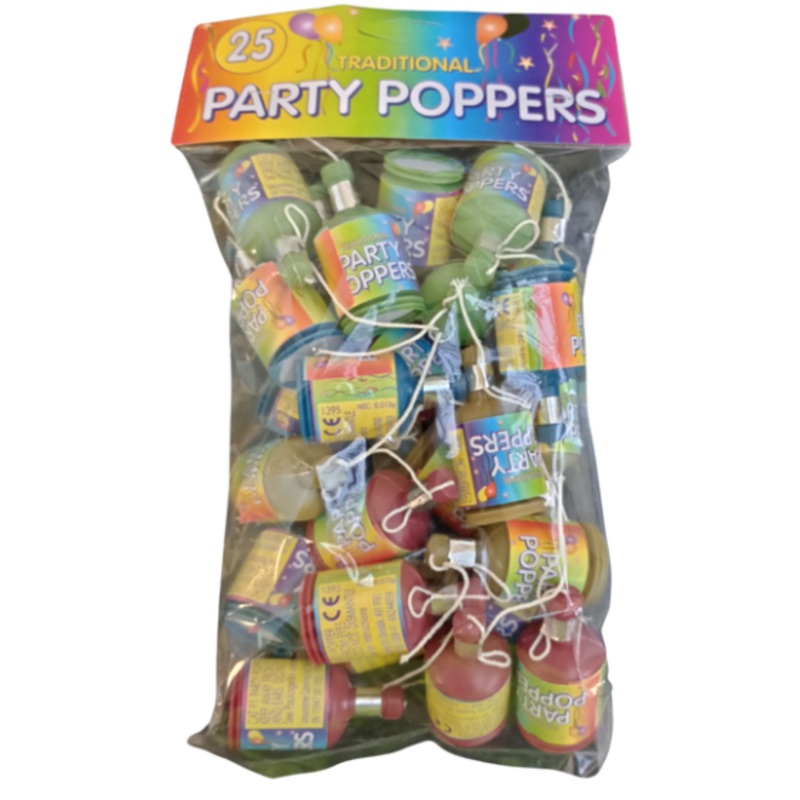 Party Poppers 25 Pack