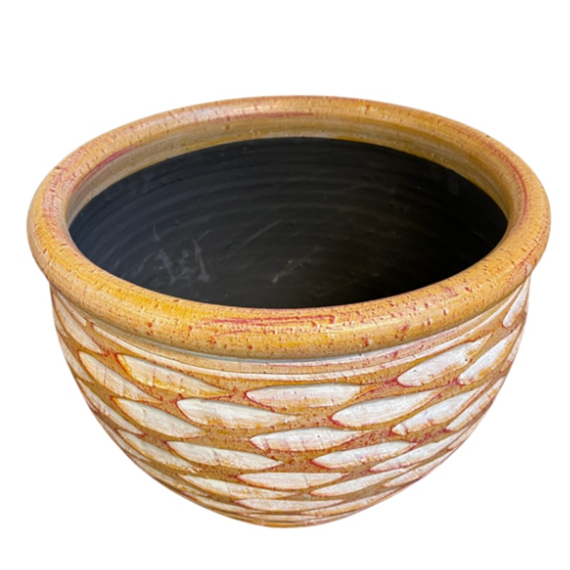 Large Pot Planter 15" x 12"  Beige