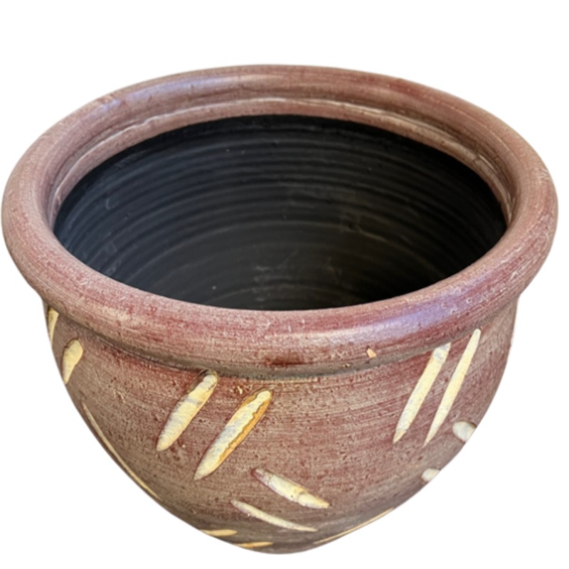 Large Pot Planter 15" x 12"  Brown Decorative Plant Pot