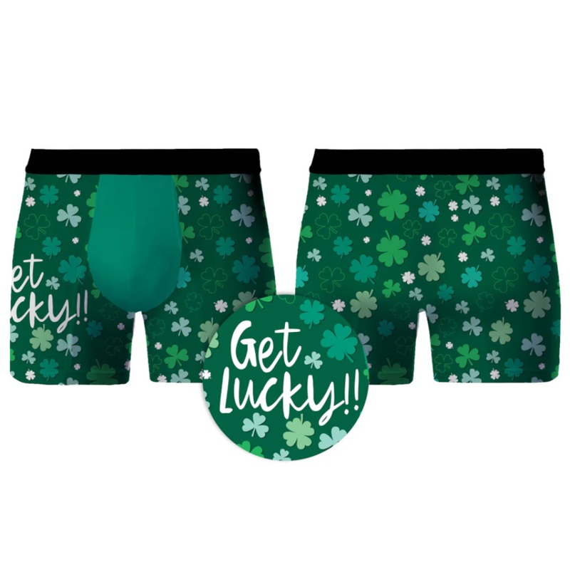Mens Briefs X-Large  Get Lucky Print