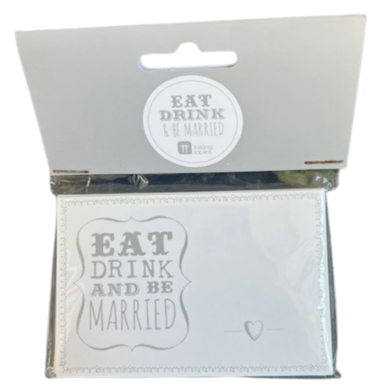 Eat Drink Be Married Placecards - Pack of 10
